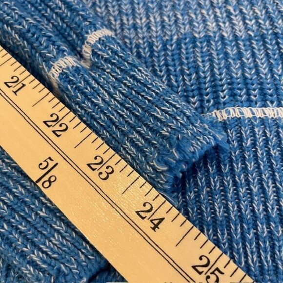 Pistola Distressed Gradient Blue Ombre Surge Stitched Sweater Cotton Size Medium - Picture 10 of 11